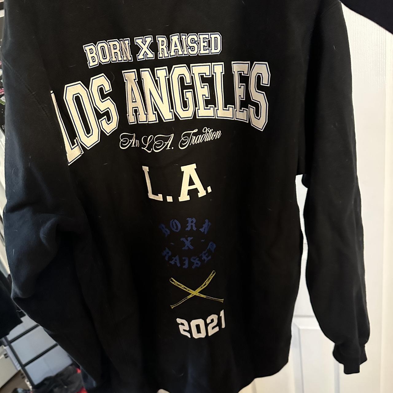 born x raised LA dodgers hoodie. size large worn once. Depop