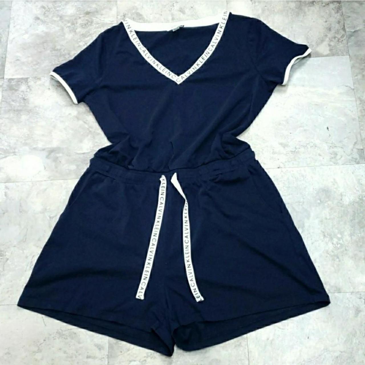 Calvin klein best sale navy blue jumpsuit