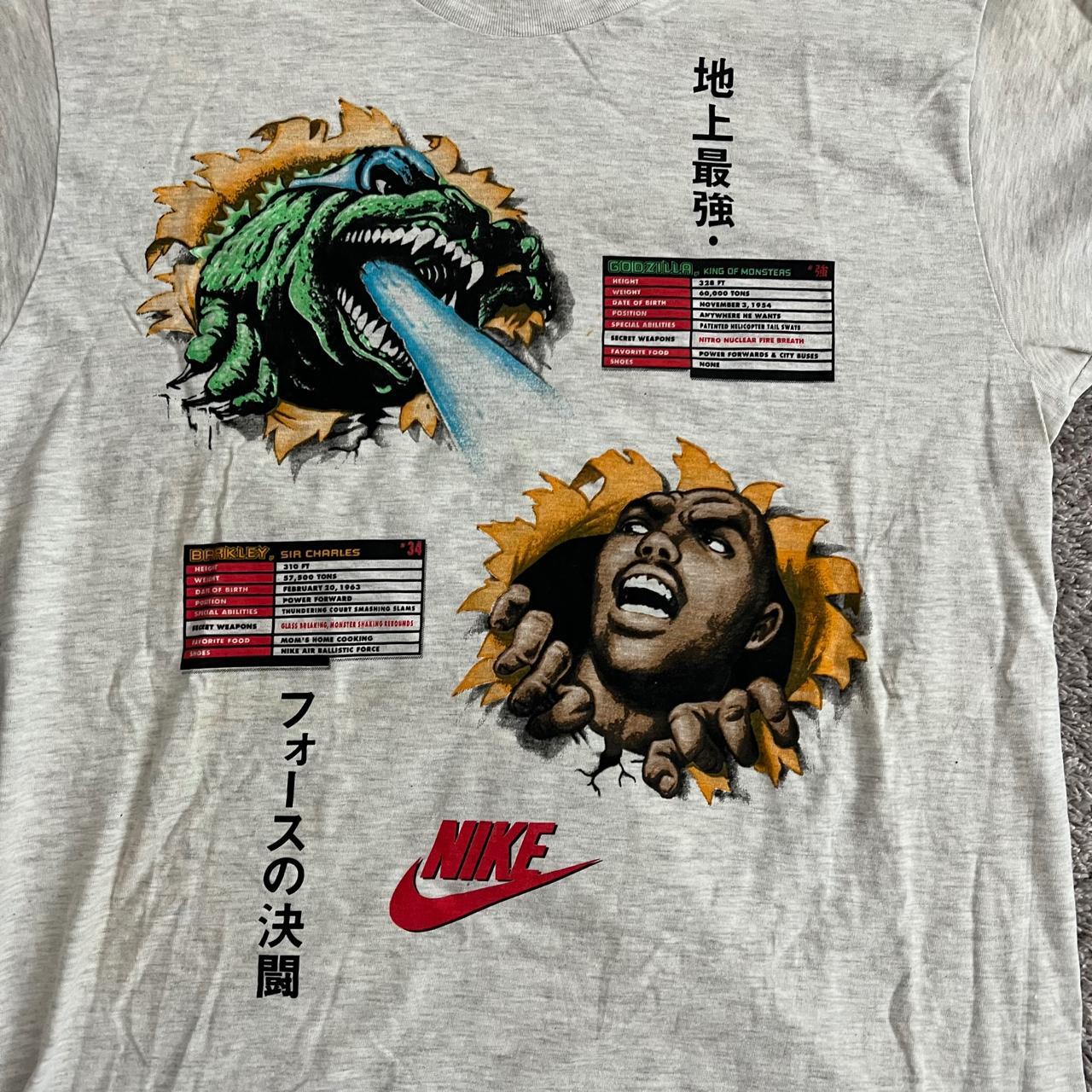 1992 Nike Charles Barkley VS Godzilla vintage | Depop