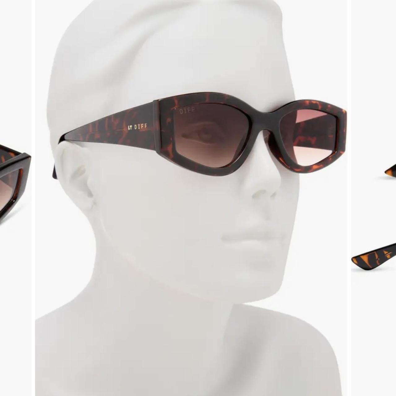 DIFF Women's Sunglasses - Brown/Black – Diff Kai … - image 5