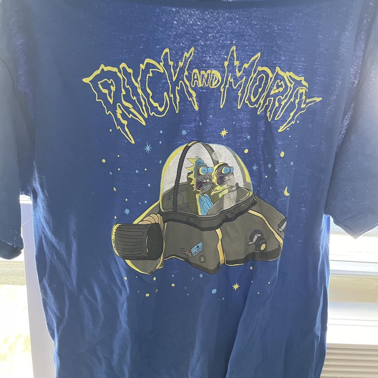 Rick and morty cheap blue shirt