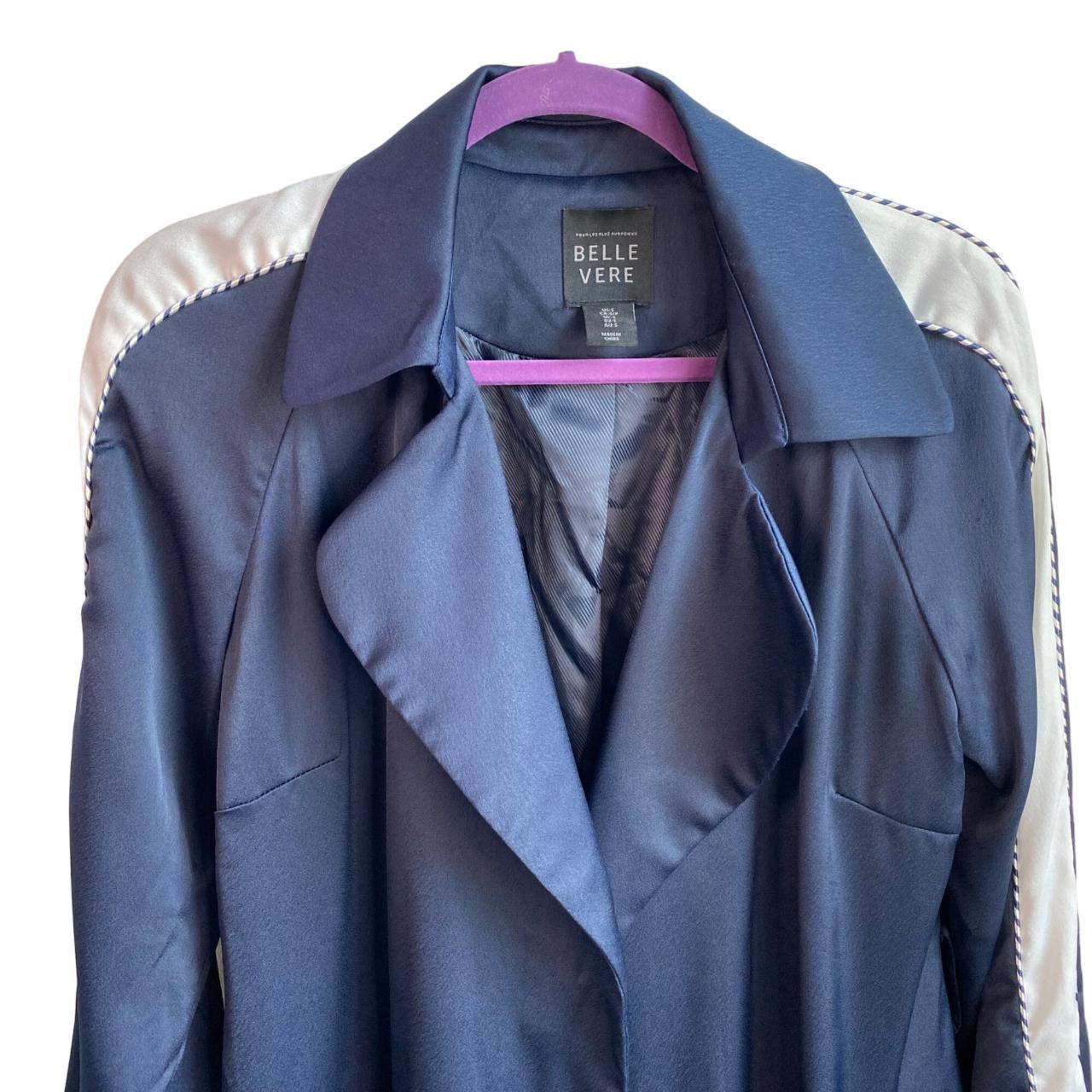 This Belle Vere Navy Blue Belted Trench Coat Jacket. Depop