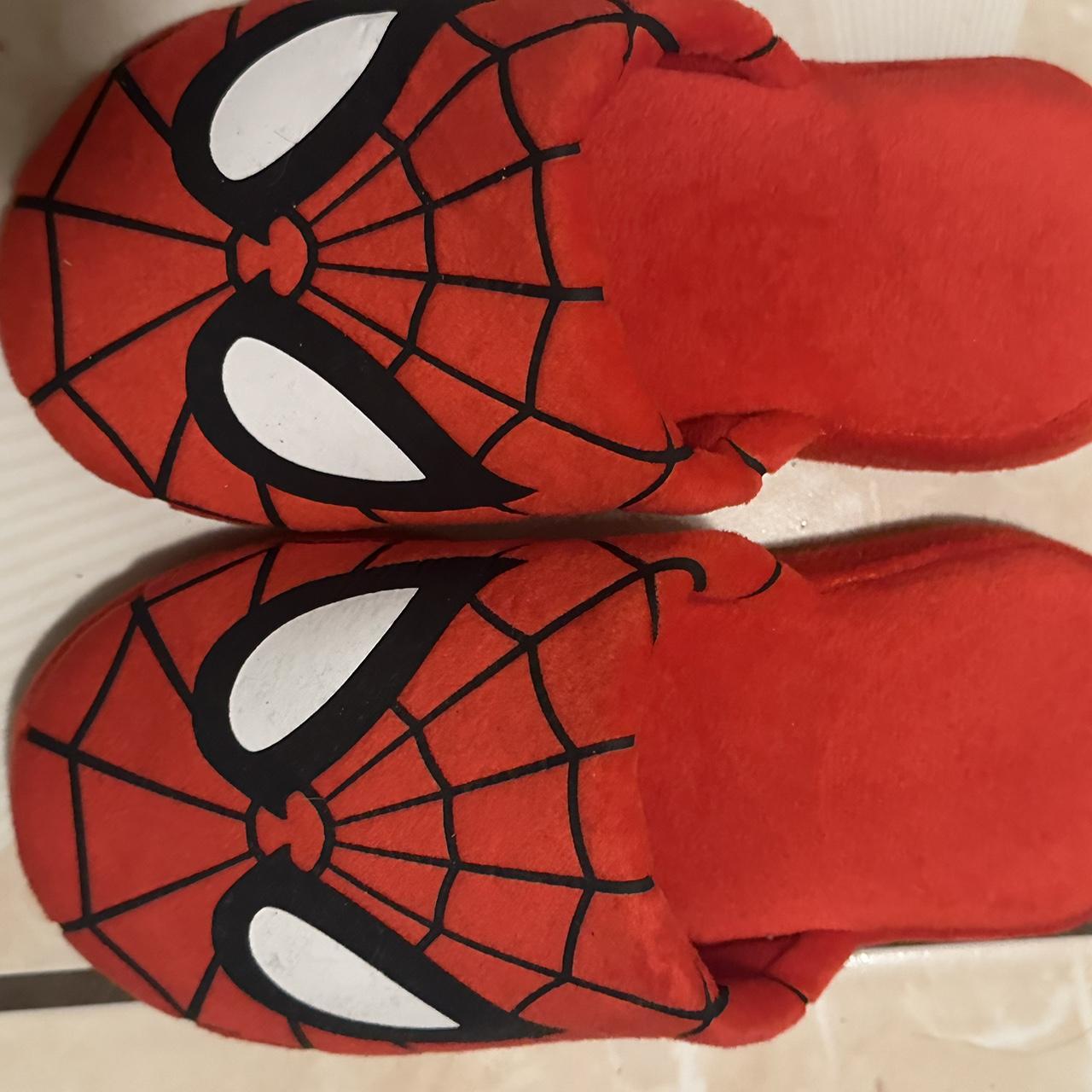 spiderman slippers never worn, fit small :( size 6... - Depop