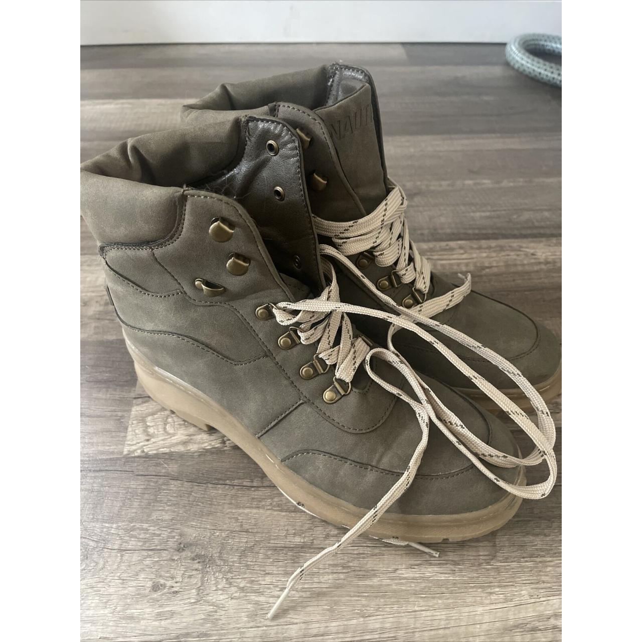 Nautica Boots 8.5 US Women Military Olive Green Lace. Depop