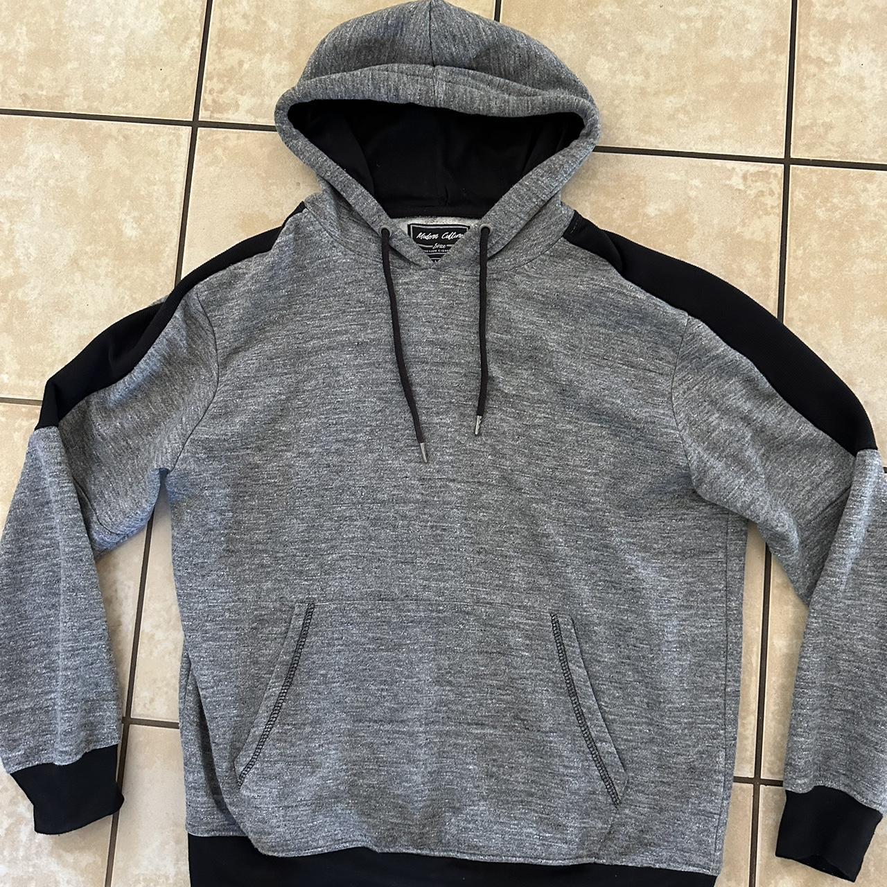 Black scale hoodie Era: modern Color: grey  - Depop
