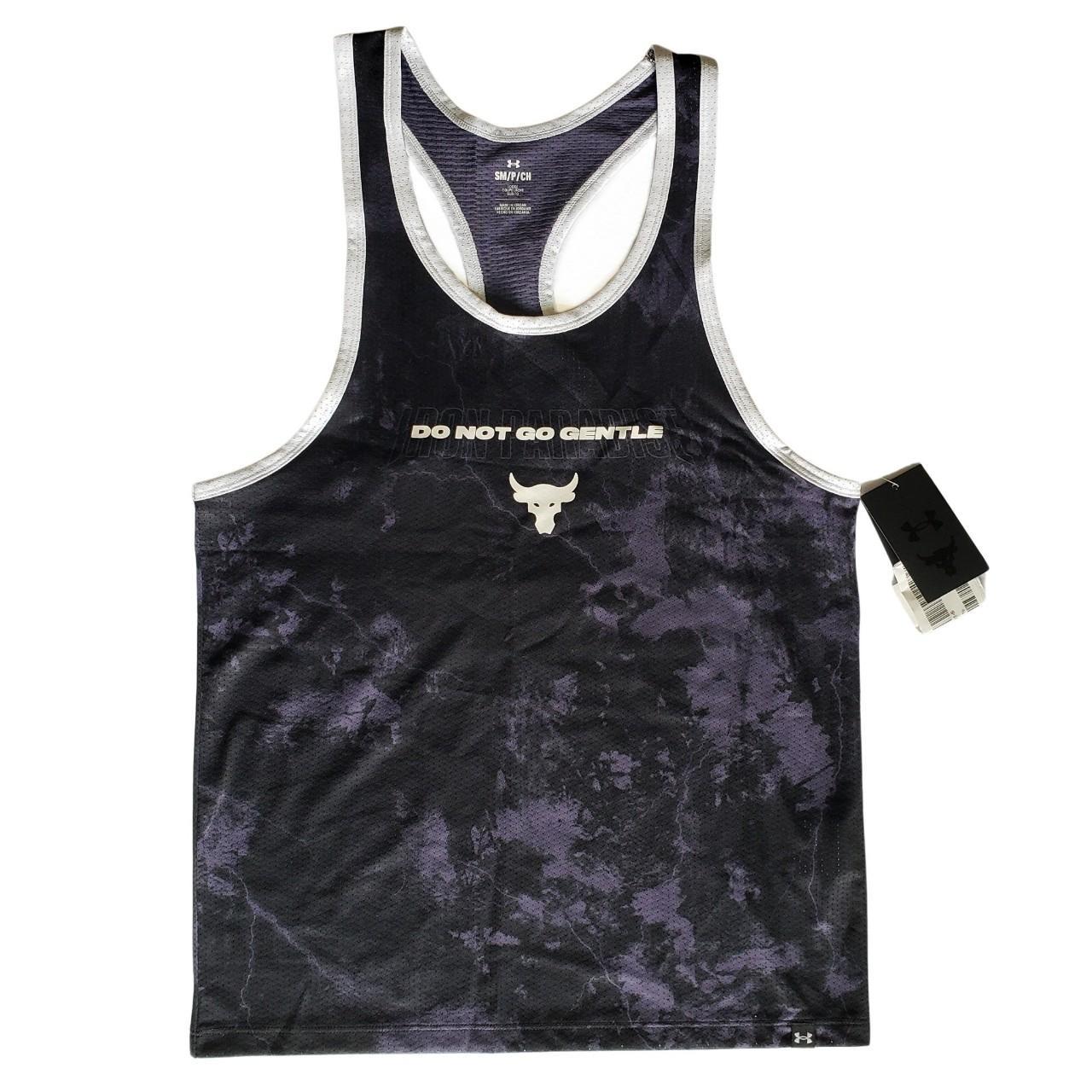 Under order Armour Men's Project Rock Print Mesh Sleeveless Tank Top