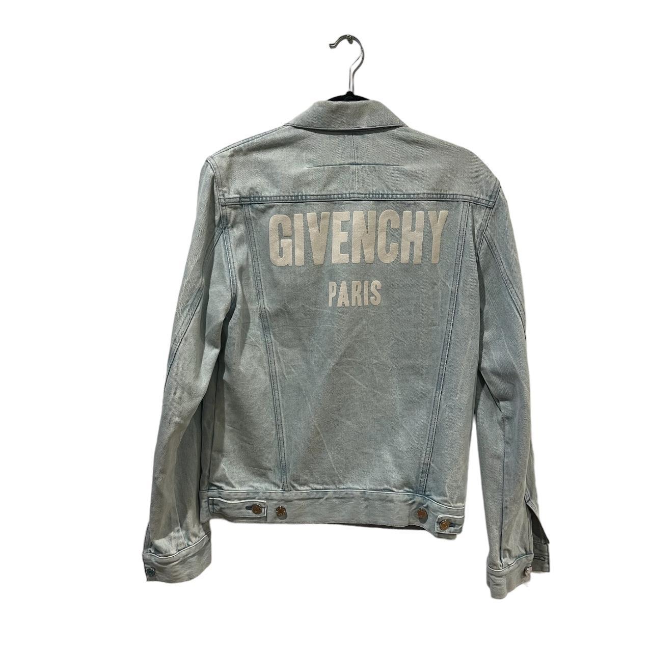 Blue Givenchy Washed Denim Jacket - Depop