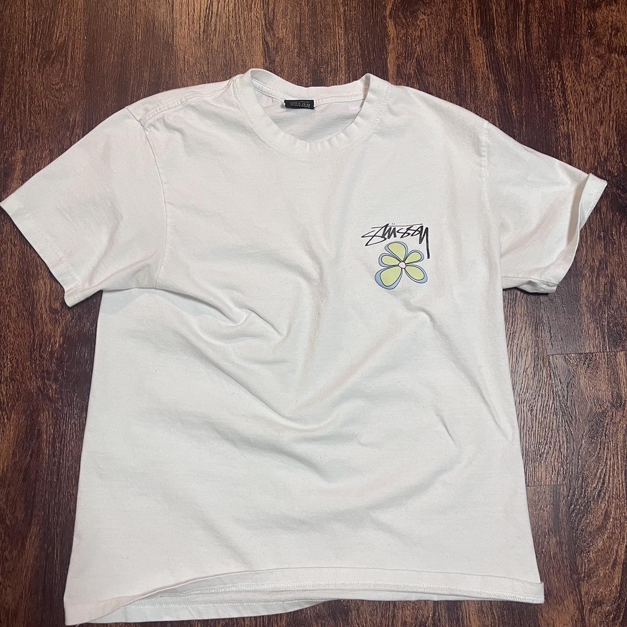 Stüssy Flower Tee Men's Flower Tee, Size S in great - Depop