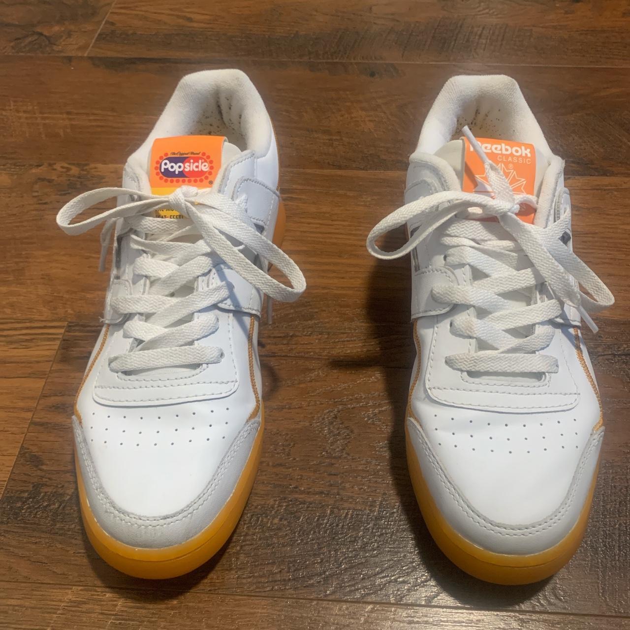 Reebok Club C white and orange popsicle. Depop