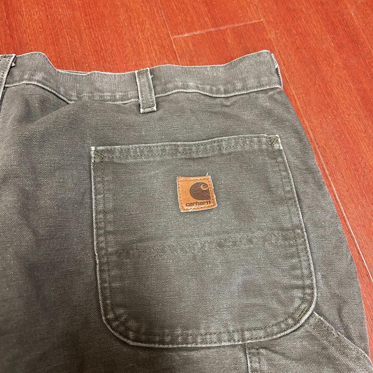 Vintage blanket lined carhartt pants olive green... Depop