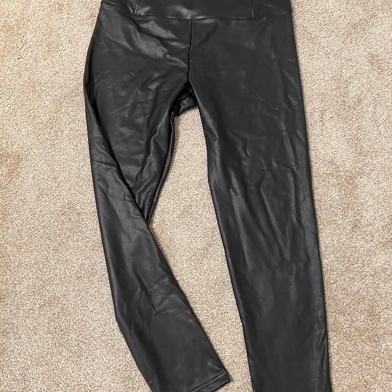 Bagatelle Collection Black Pleather Pants Women’s... - Depop