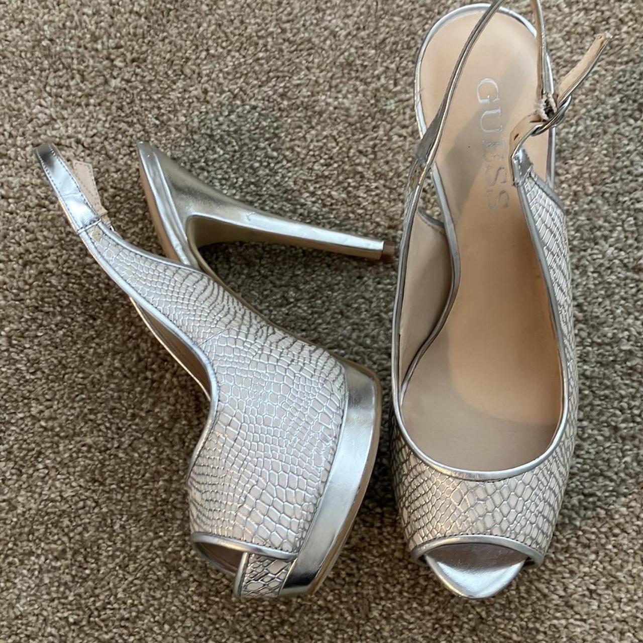 Guess shoes cheap silver heels