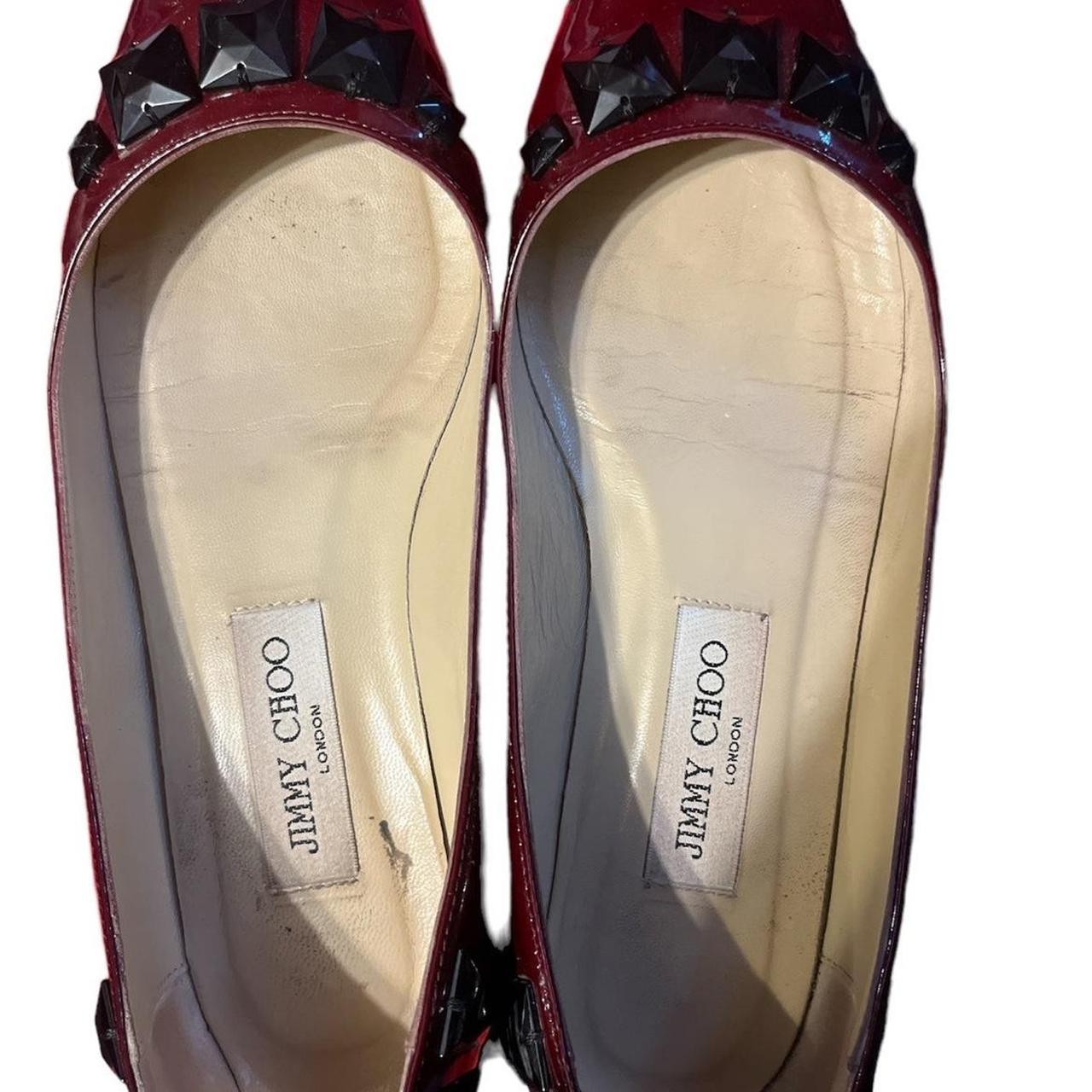 Jimmy choo hot sale red flats