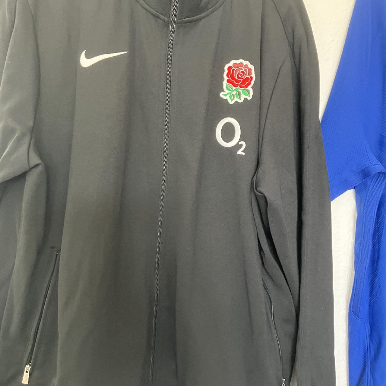 Black England Rugby Tracksuit Top XL Depop