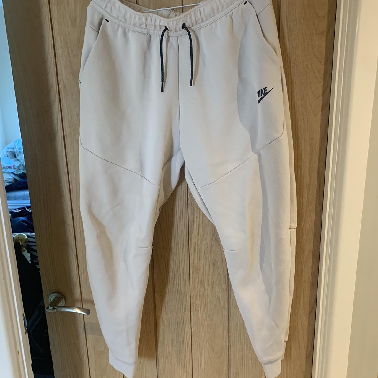 Large cream Nike tech joggers (good... Depop