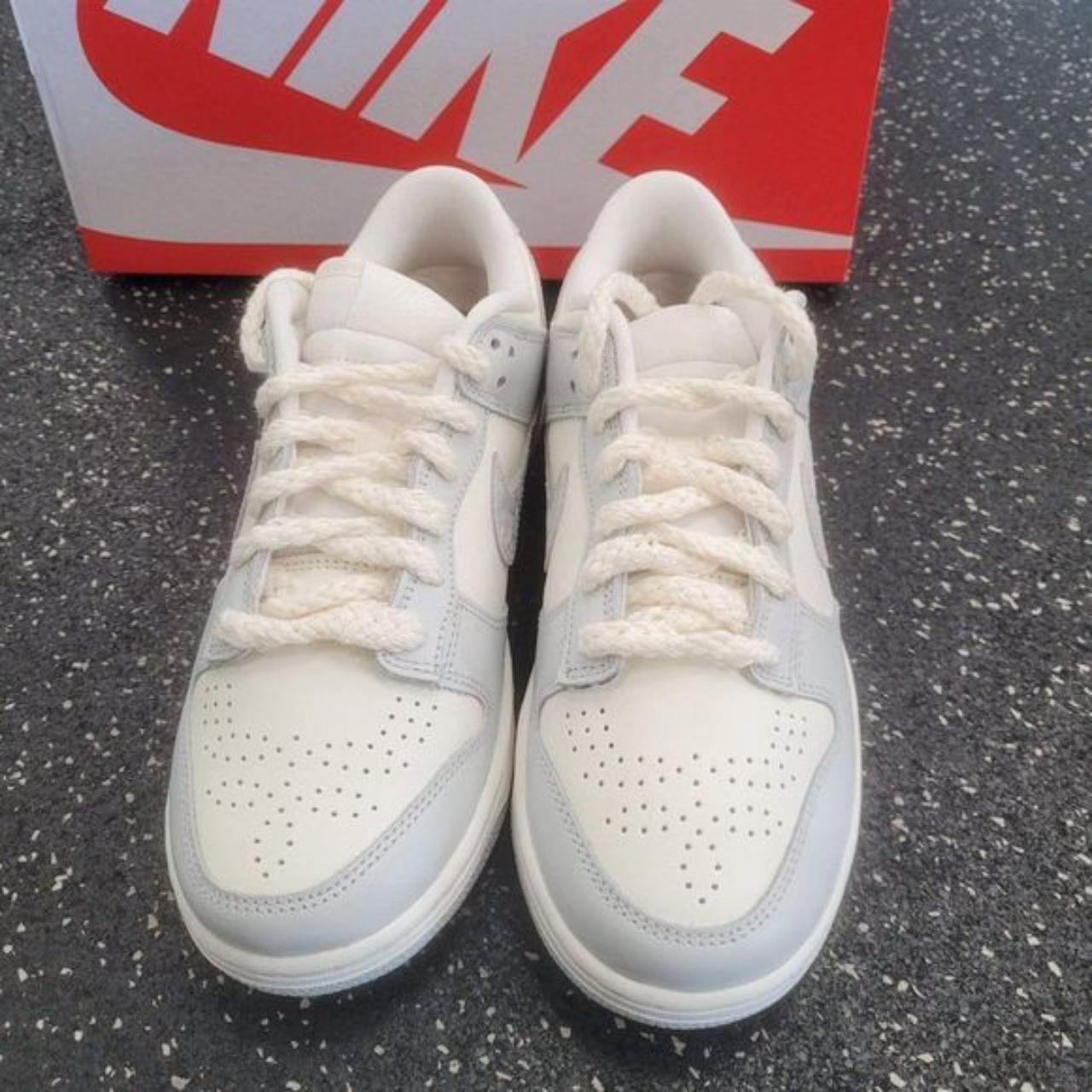 Nike Dunk Low Needlework Sail Aura (Women's)... Depop