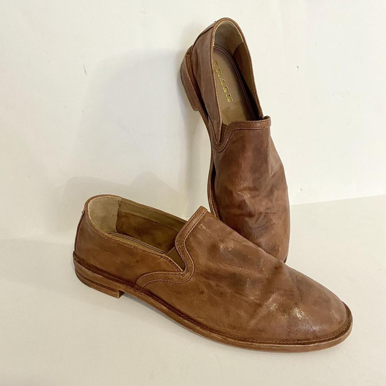 Trask Ali Cognac Leather Slip On Shoes Flats Loafers Depop