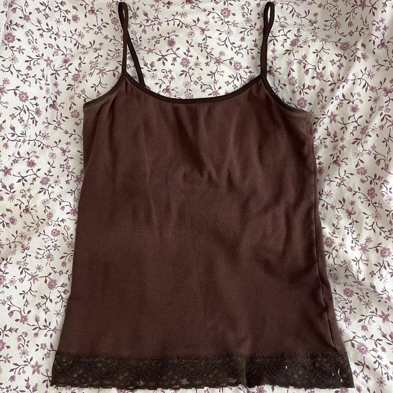 Zoey Beth Lacy Brown Tank Top ♡ Dm To Negotiate - Depop