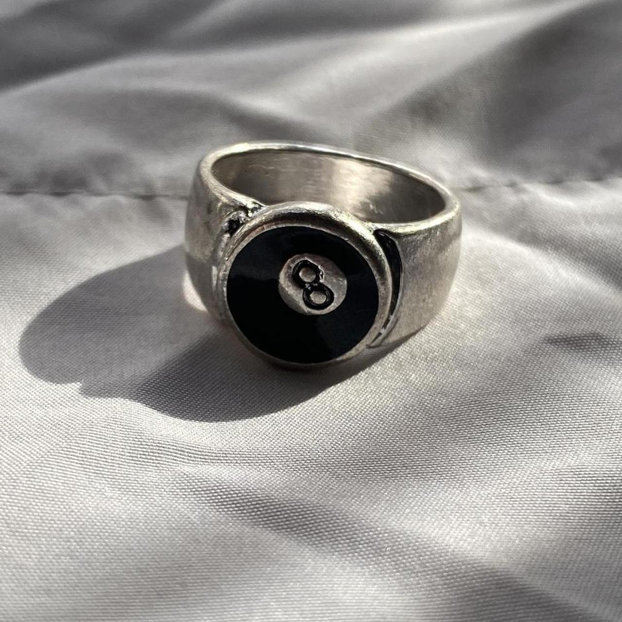 Y2k 2000’s 8 Ball Ring 🎱 size 7 up to 10 dm for... - Depop