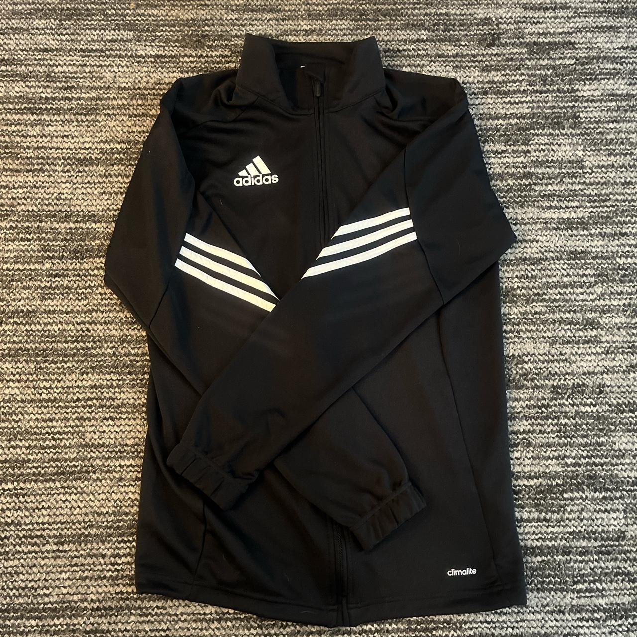 Full Adidas tracksuit jacket and joggers S Black - Depop