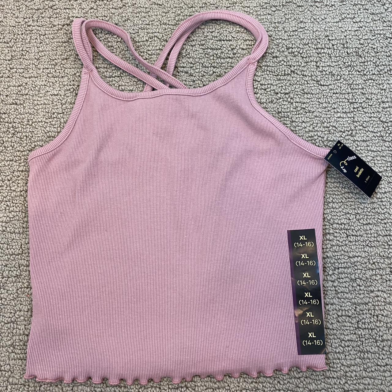 XXXL pink crop top - Depop