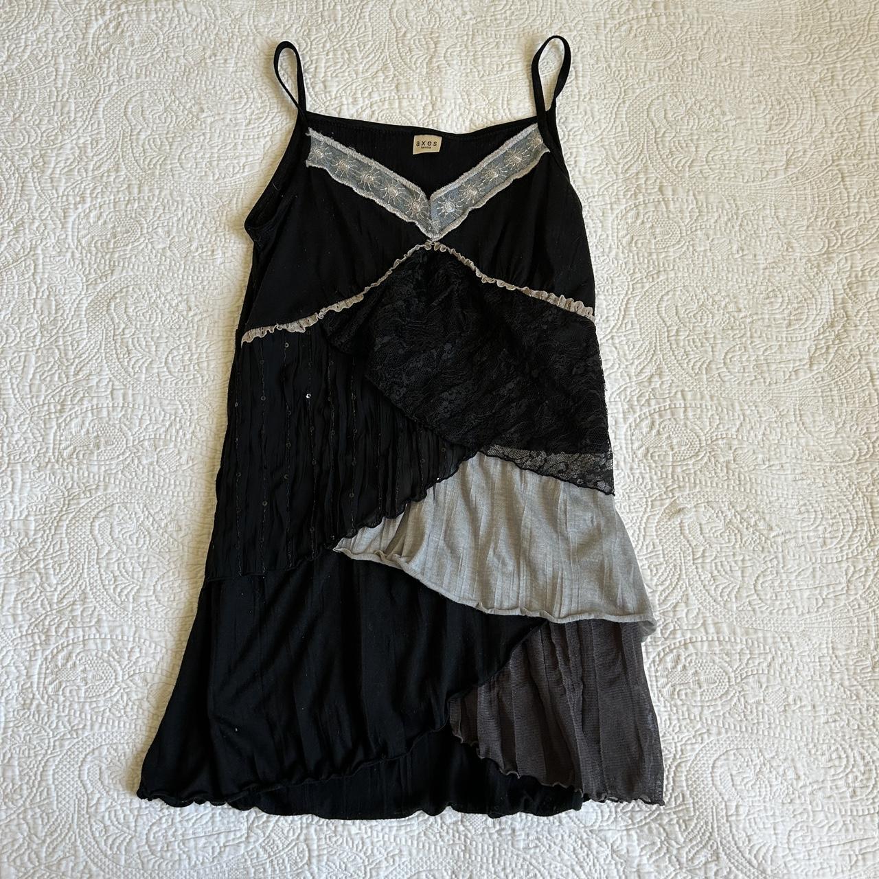 axes femme tank w lace floral and sequin... Depop
