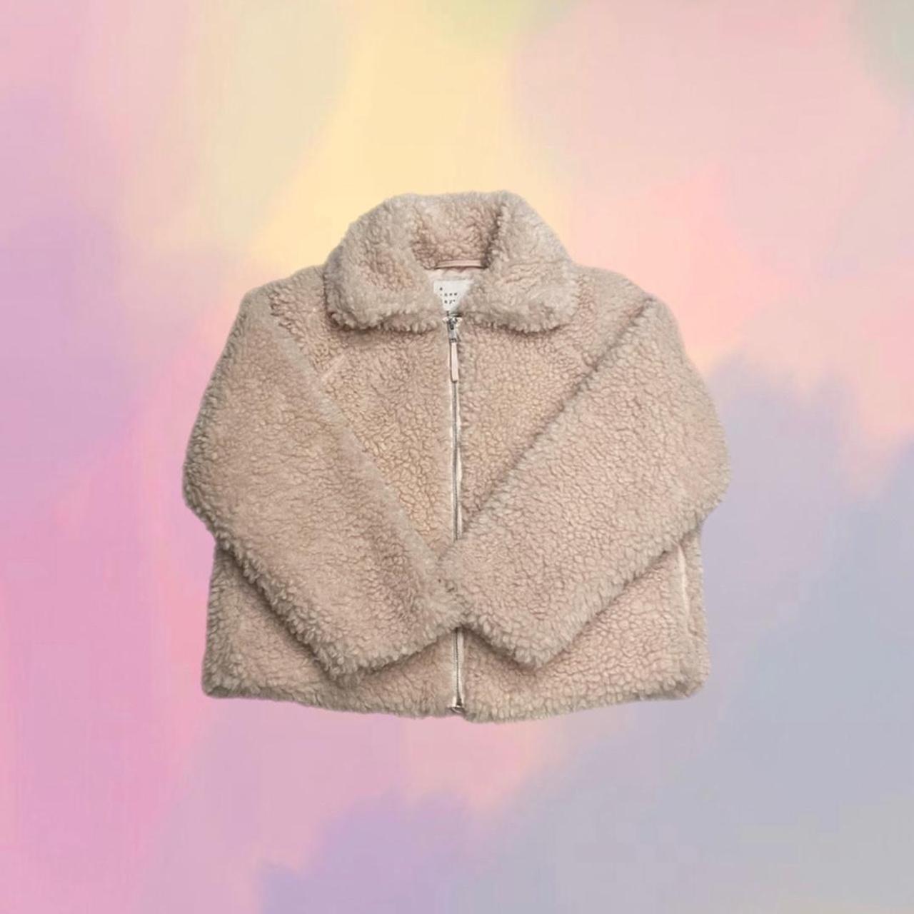 Pink Fuzzy Jacket Size Small Brand A New... Depop