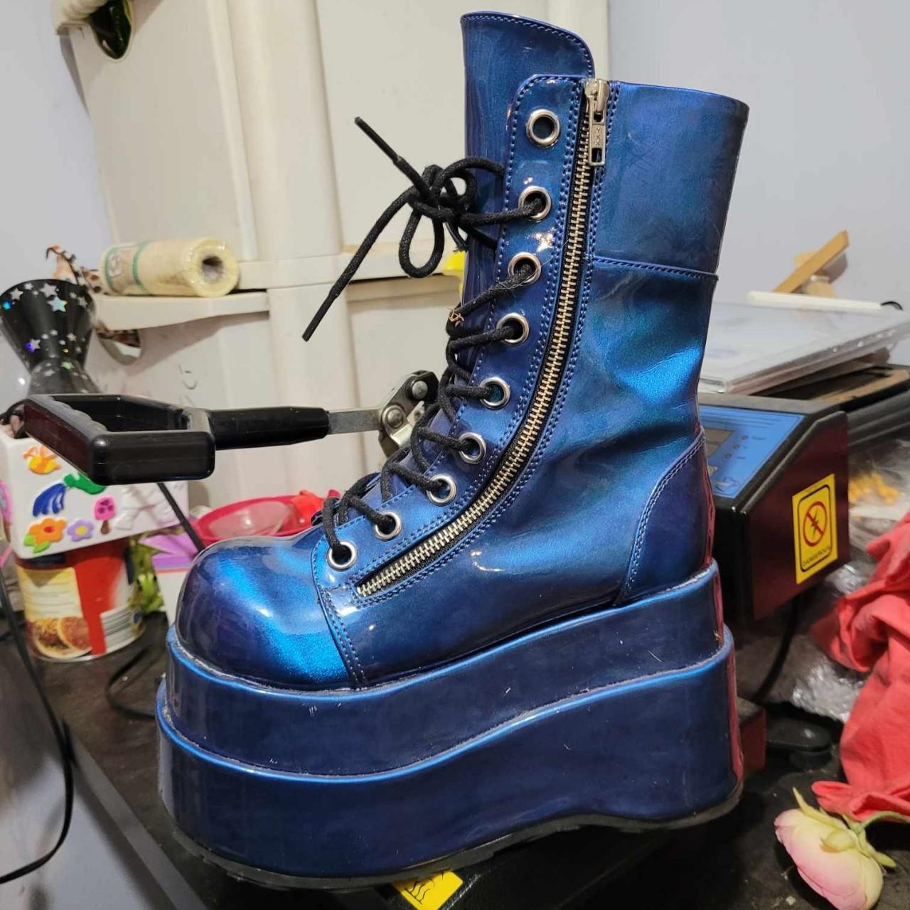 demonia boots holographic