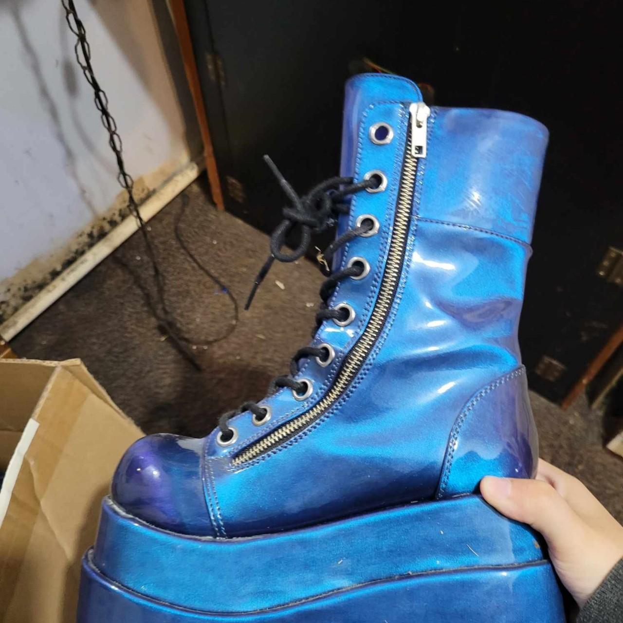 demonia boots holographic