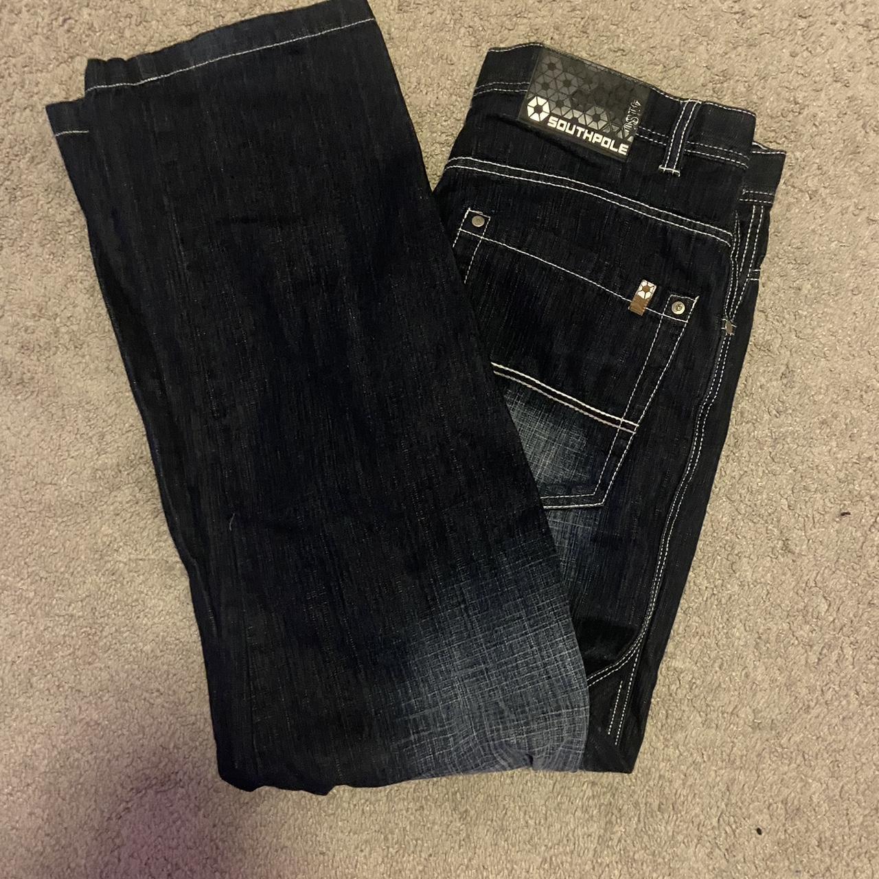 Southpole brown tab baggy dark wash jeans DM BEFORE | Depop