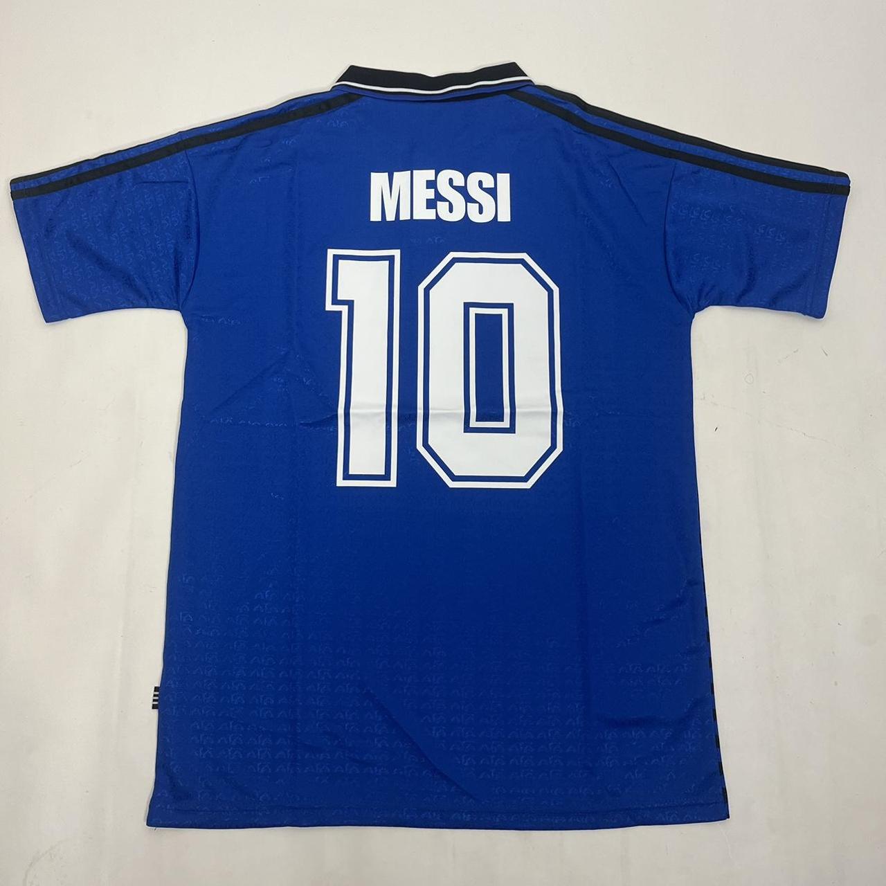 Lionel Messi - Argentina Away Jersey - 90's Retro... - Depop