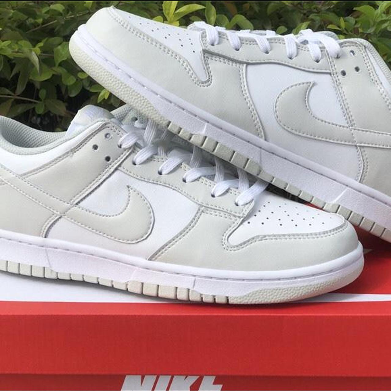 NIKE DUNK LOW WHITE/PHOTON... - Depop