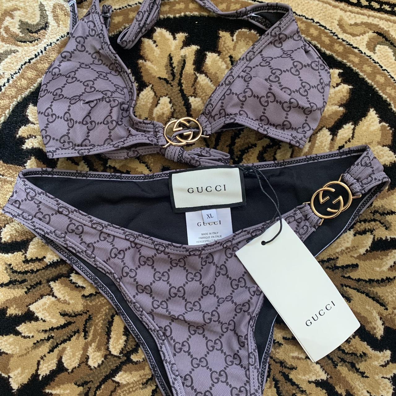 Gucci Embellished Interlocking Printed Bikini It Is Depop