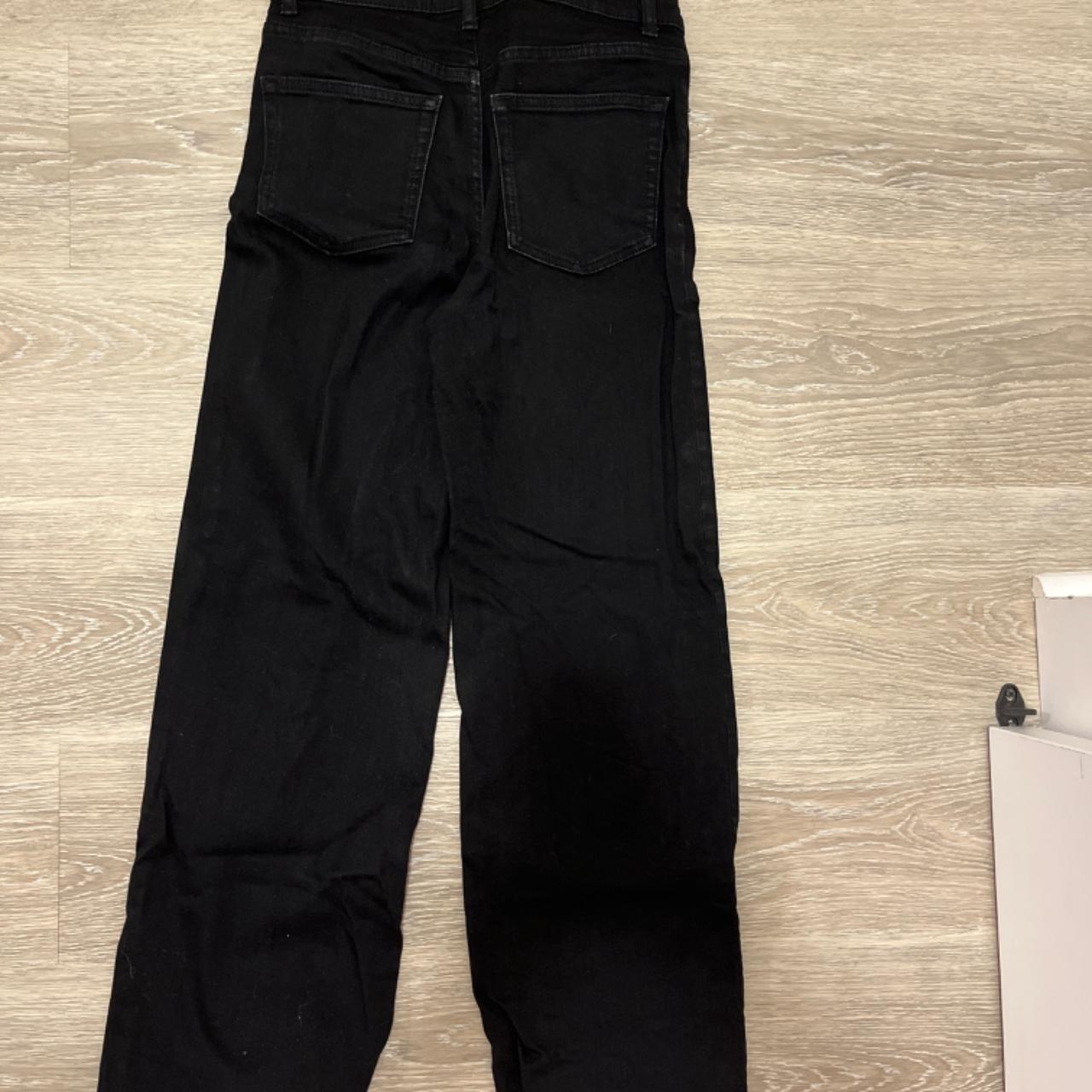 Reformation wide leg black jeans size 25 - Depop