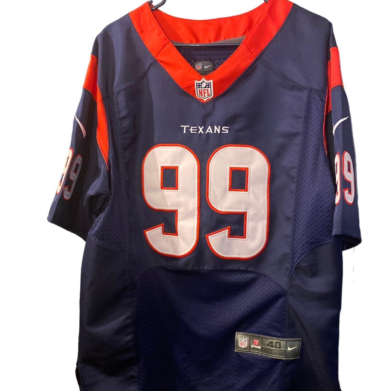 Nike J.J. Watt Houston Texans Blue On Field Jersey - Depop