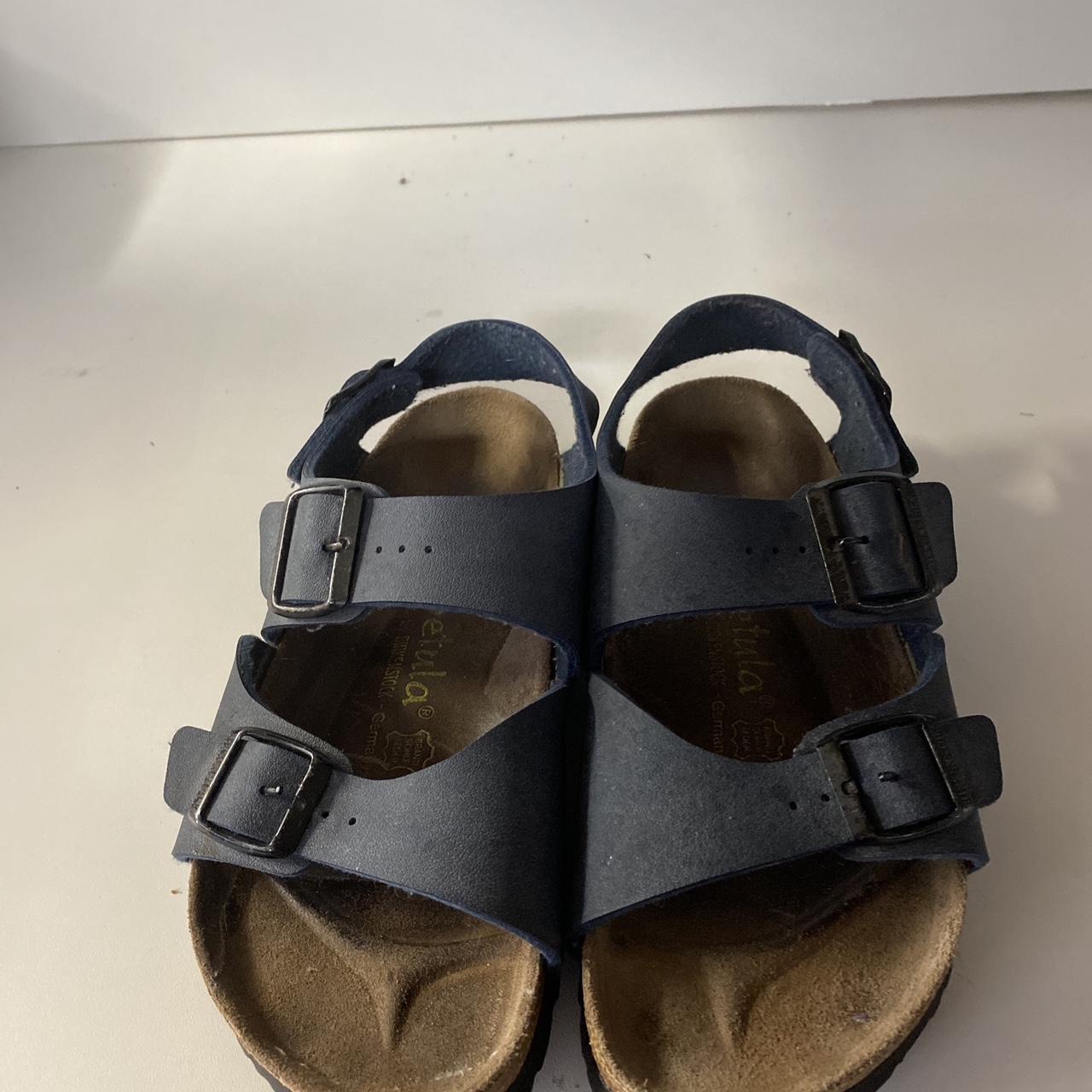 Custom LV Birkenstock Arizona White Sandals Upper - Depop