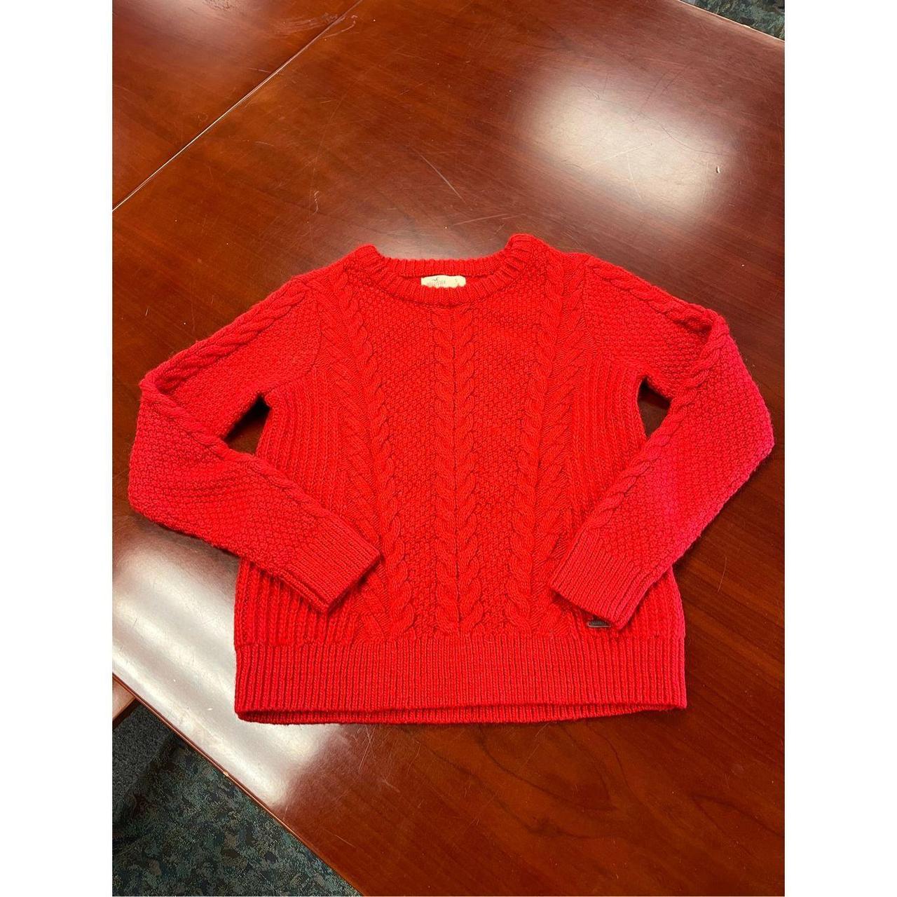 hollister red jumper