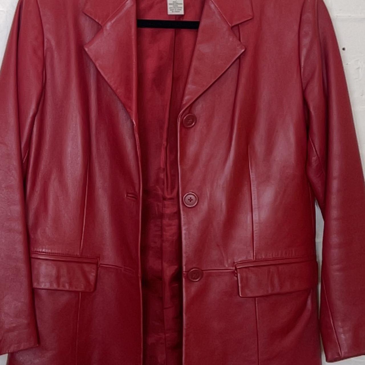 Preston and york 2024 red leather jacket