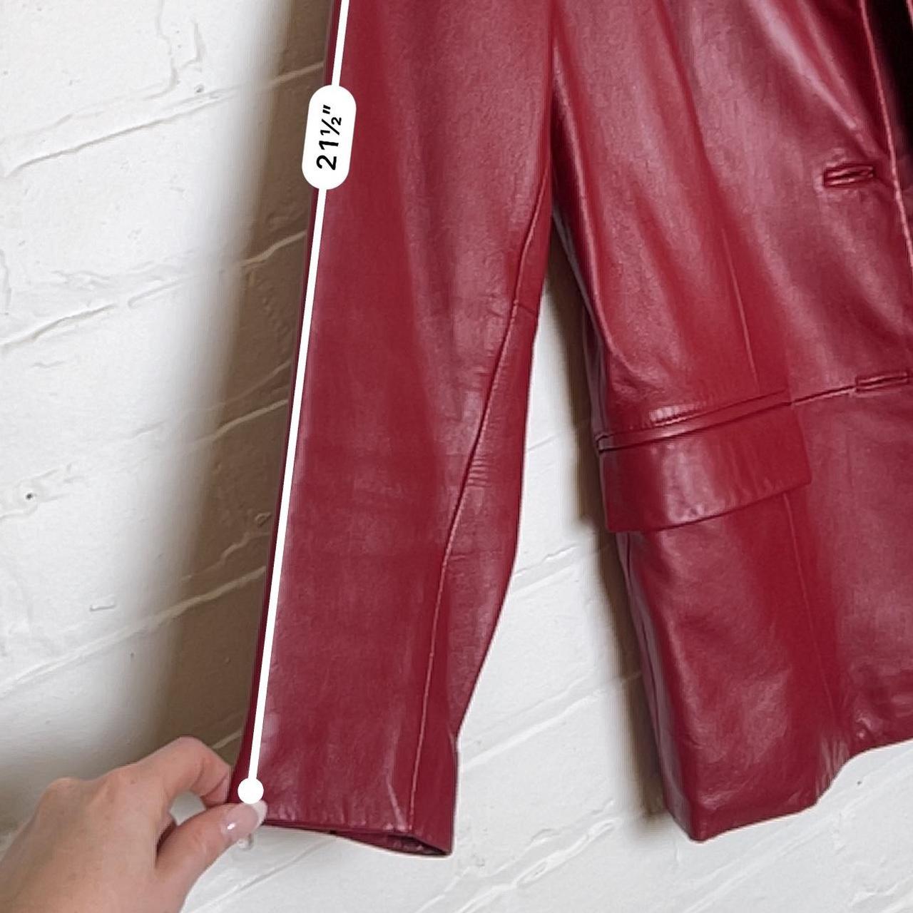 Preston and york red leather jacket hotsell