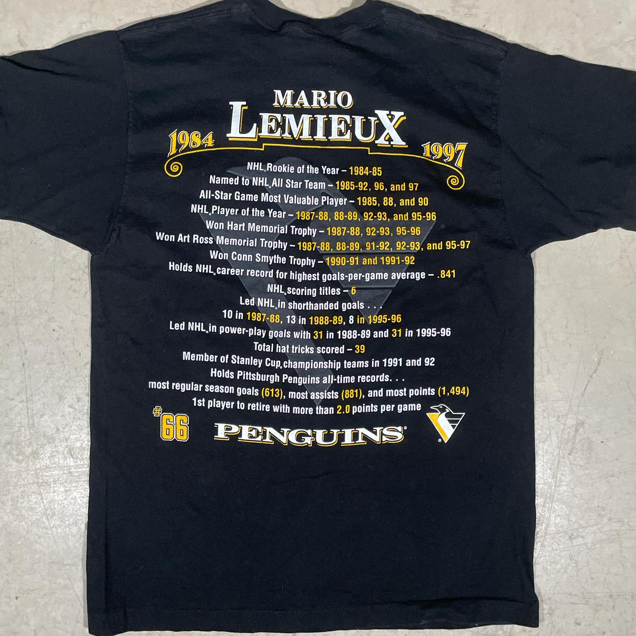 Mario Lemieux shops Pro Player t shirt 1997 VTG