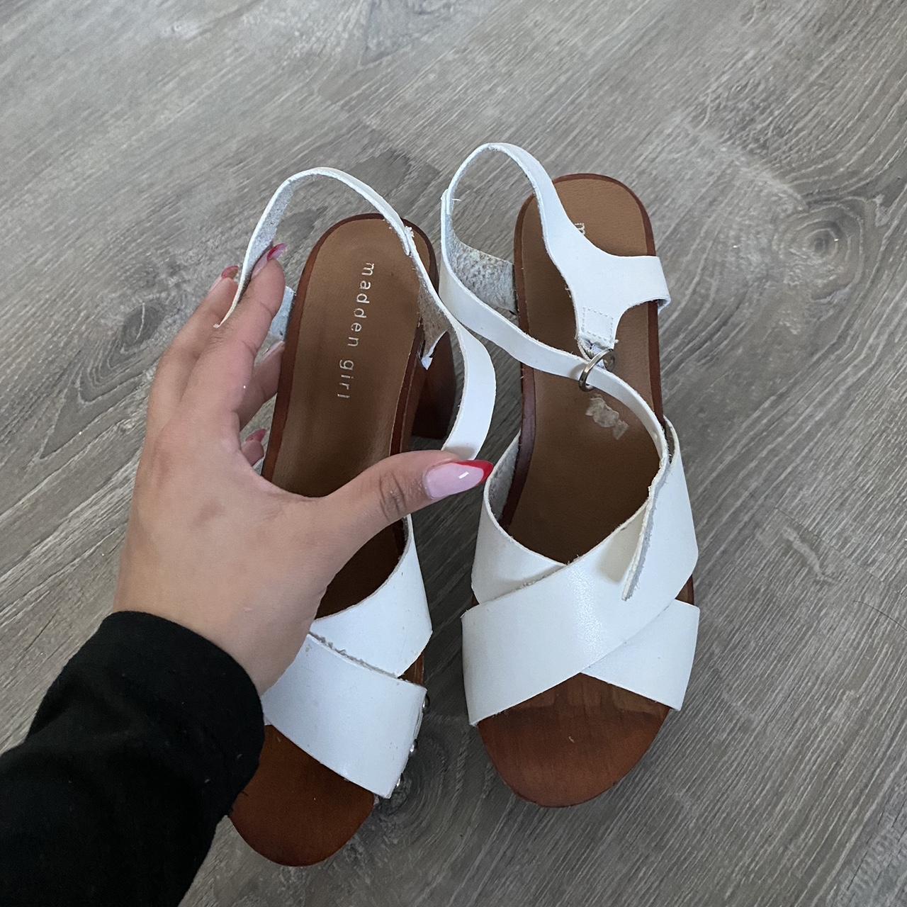 madden girl white heels