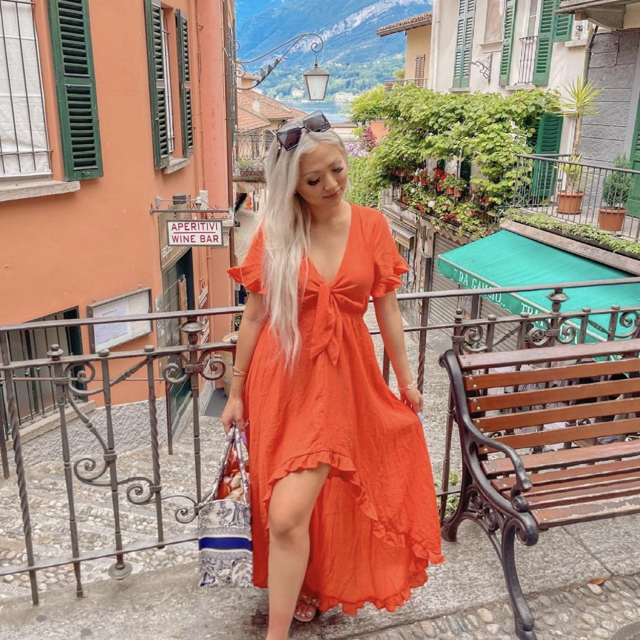 Fashion nova shop orange dress