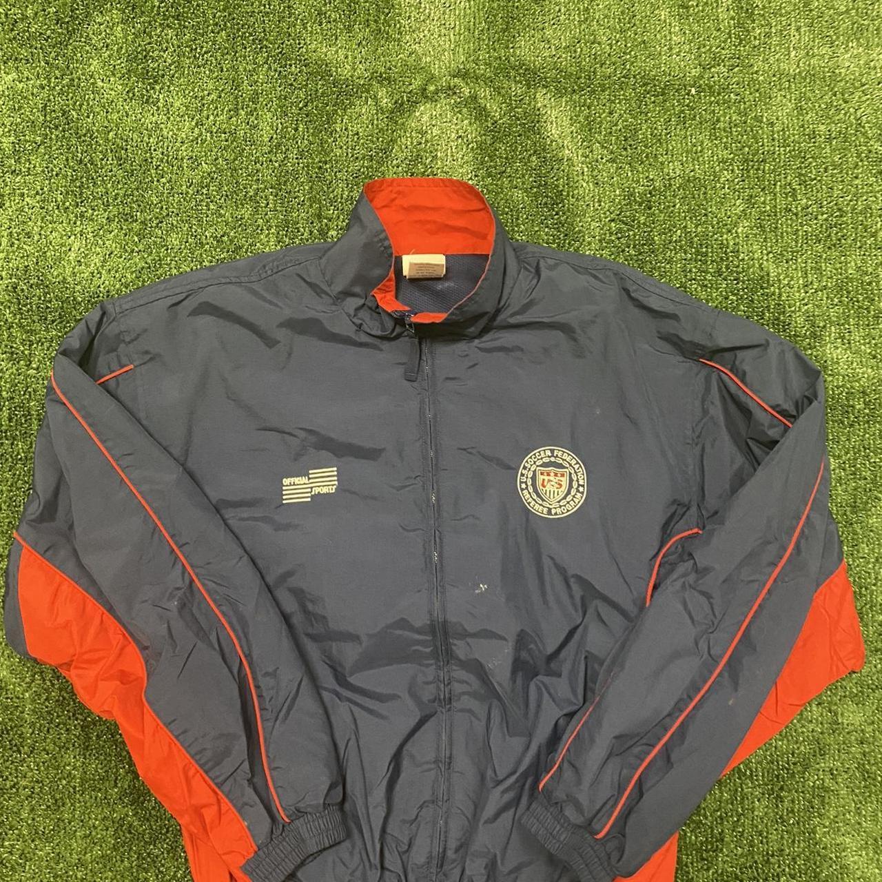 Vintage 90s U.S soccer windbreaker •Size M Fits... - Depop