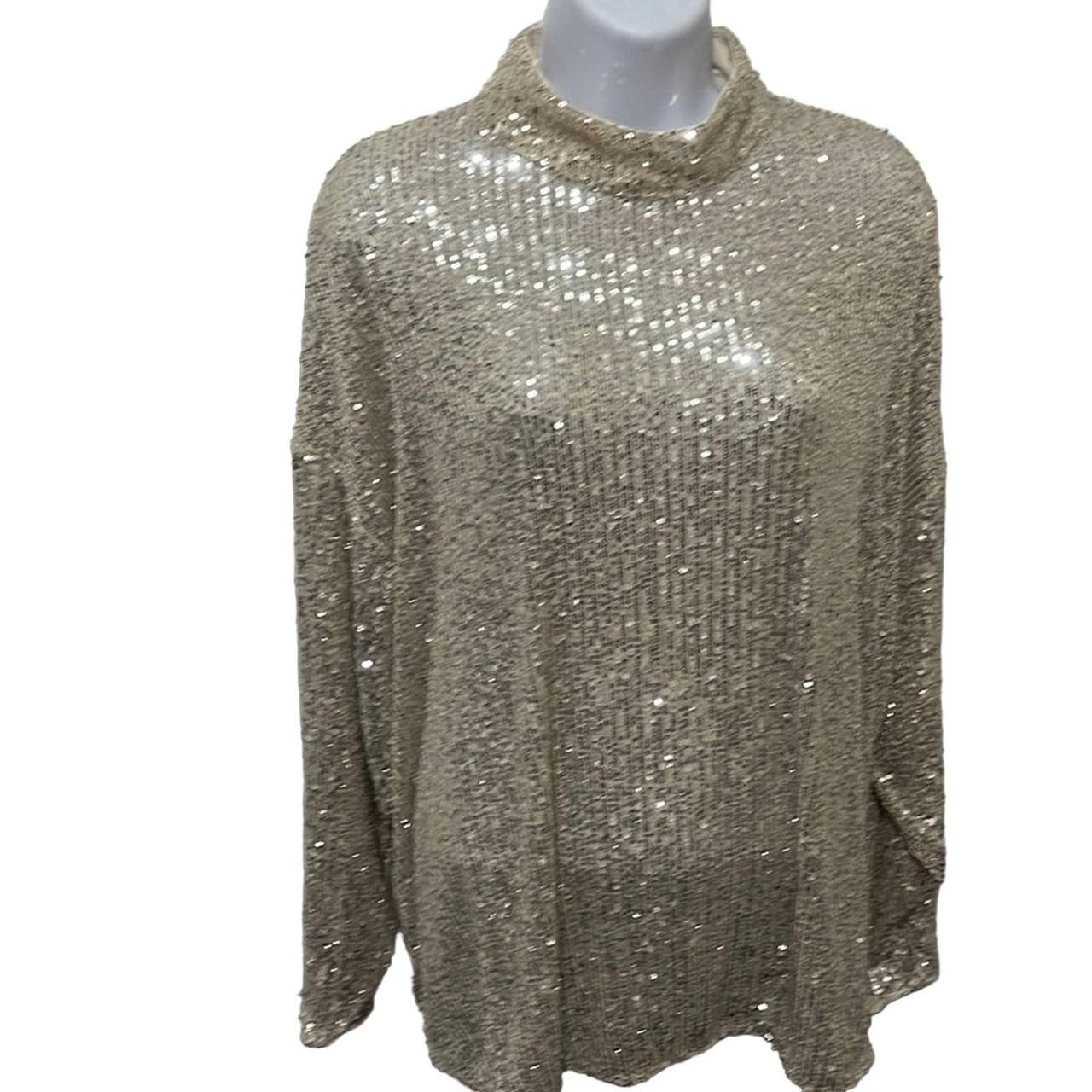 H and clearance m glitter top