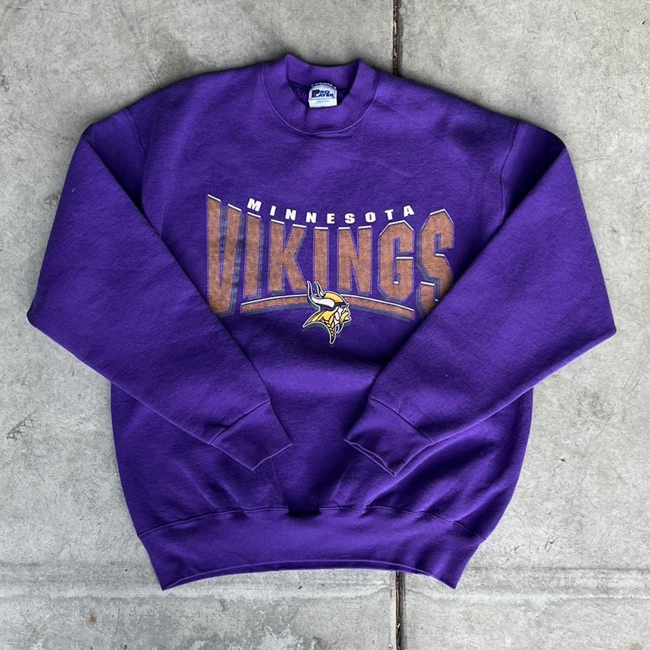 Vintage 90's Minnesota Vikings Crewneck Size: - Depop