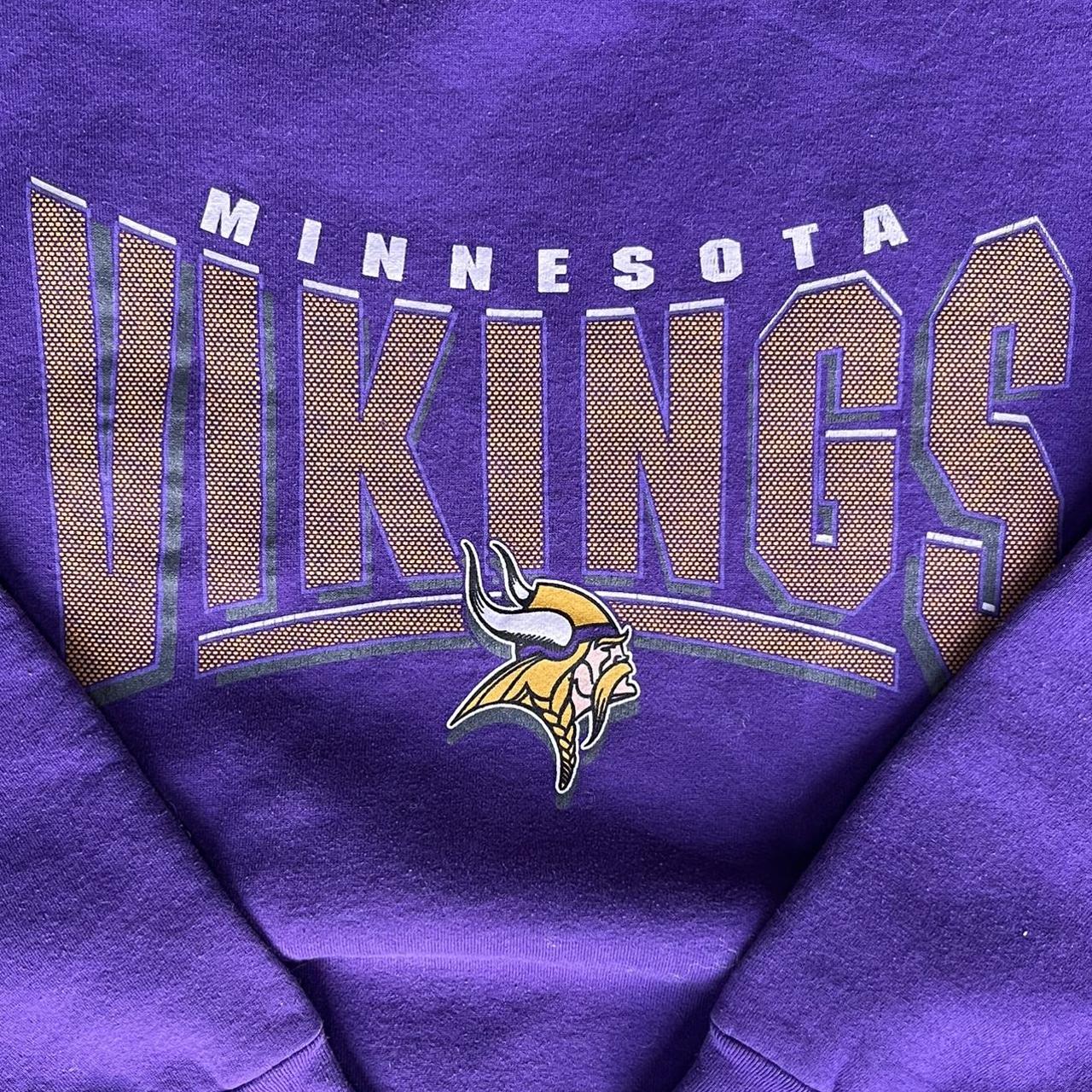 Vintage 90's Minnesota Vikings Crewneck Size: - Depop