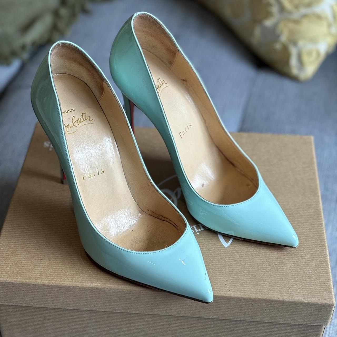 Christian Louboutin Kate 100 in mint green. Size... - Depop