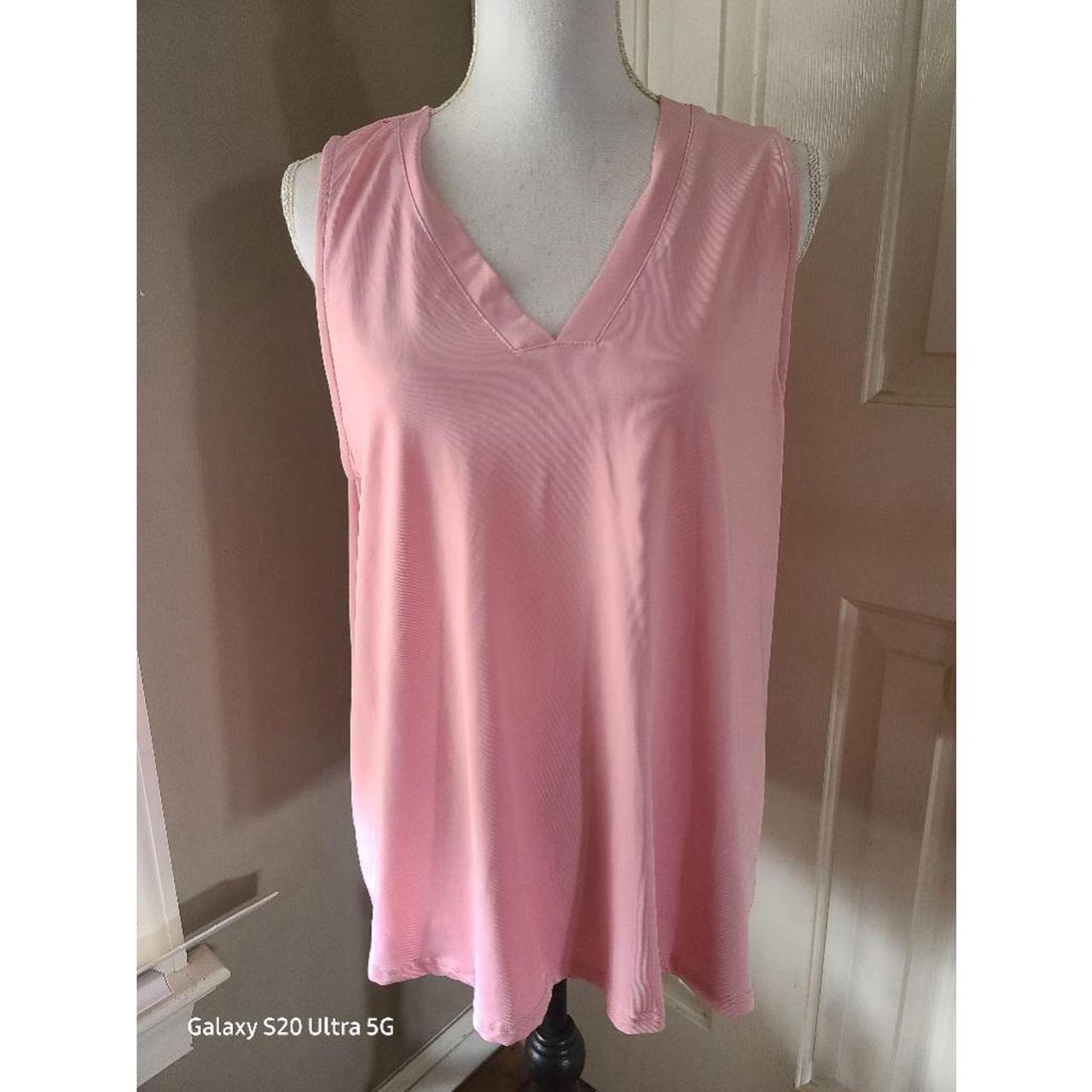 Gently used in great shape. Size XL pink sleeveless - Depop