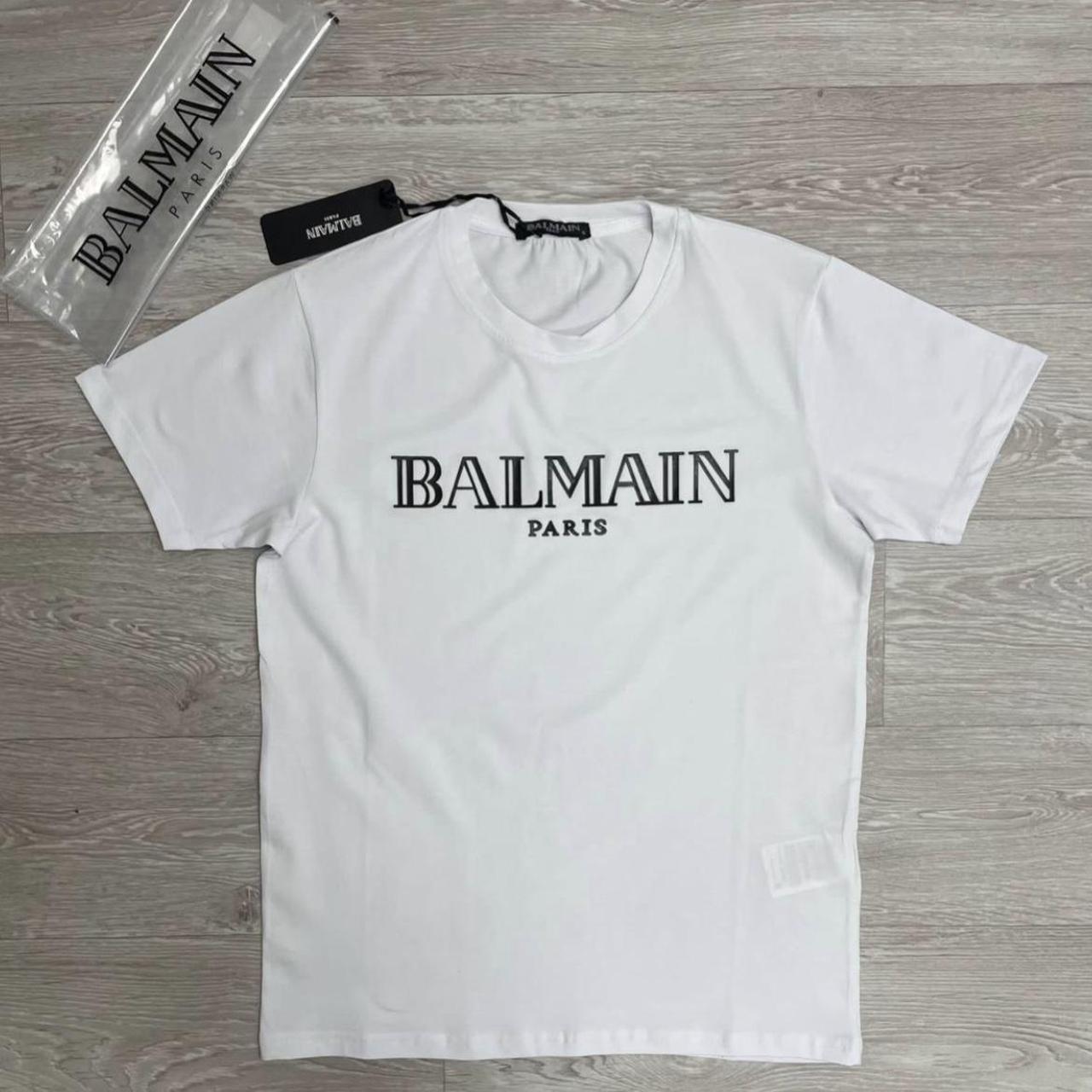 Mens Balmain Paris T shirt white brand new never... - Depop