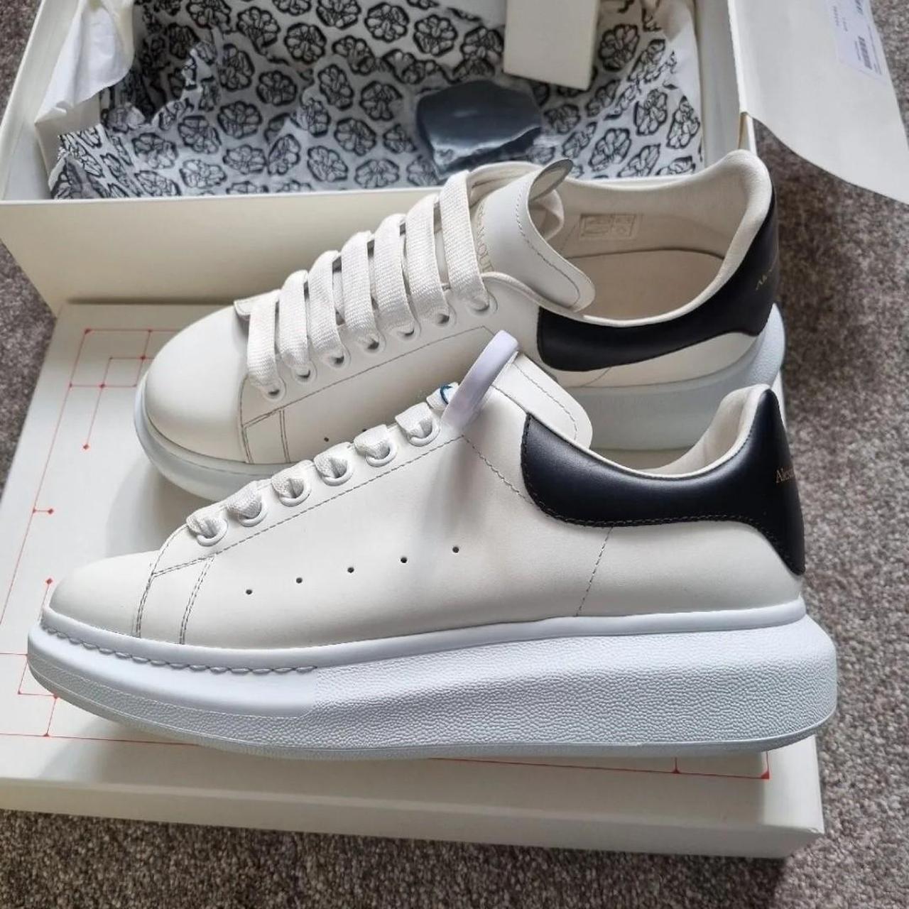 ALEXANDER MCQUEEN Size 40 White with Black Depop
